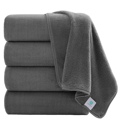 Oversized Bath Towel set 700 GSM Ultra Soft Dark Gray Bath Towel Set