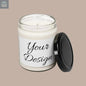 Personalized 9oz Soy Candle – Custom Label Candle, Your Design, Perfect Gift - Bless Your Heart & Home