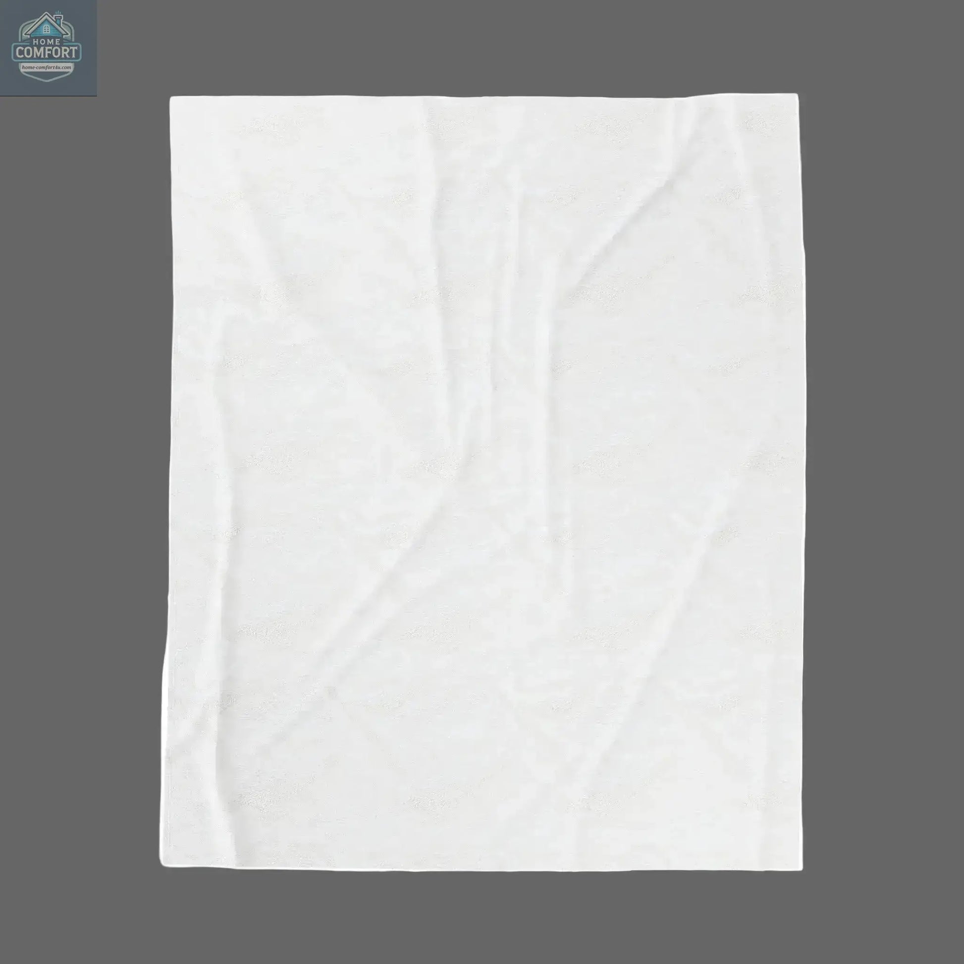 Back view of personalized velveteen plush blanket showing soft neutral fabric and smooth texture