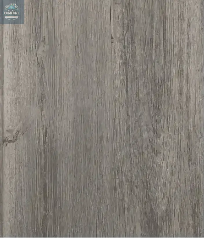 Close view of rustic gray wood grain surface of XL folding tray table