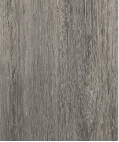 Close view of rustic gray wood grain surface of XL folding tray table