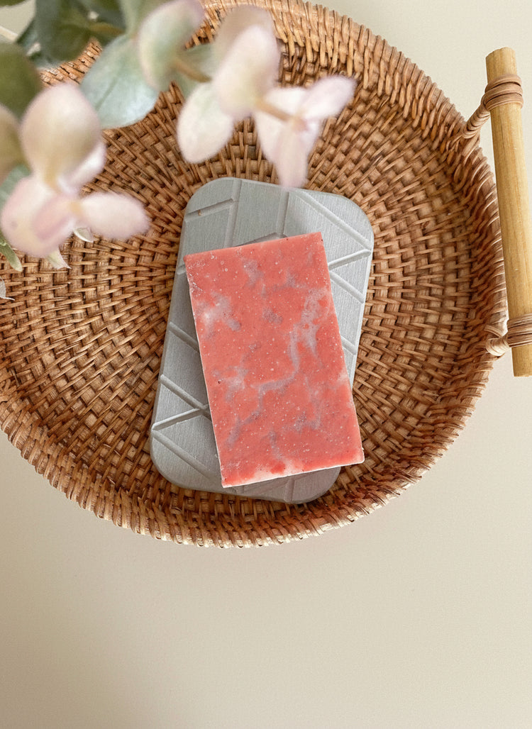 Stone Soap Dish Quick Dry Soap Holder with Geometric Design for Bathroom Sink Bless Your Heart & Home