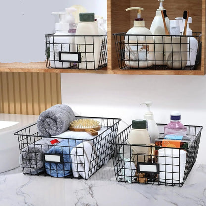 Versatile 6 Pack Wire Baskets for Ultimate Pantry Organization - Includes 2 XXLarge, 2 XLarge, and 2 Large Sizes