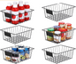 Versatile 6 Pack Wire Baskets for Ultimate Pantry Organization - Includes 2 XXLarge, 2 XLarge, and 2 Large Sizes
