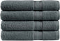 Chateau Home Luxurious 16 Piece Bath Towels Sets, (4 Bath Towels, 4 Hand Towels, 8 Wash Cloths) Low Lint, Bathroom Towel Sets 600 GSM, Durable, Highly Absorbent, Extra Large Bath Towels -Light Grey