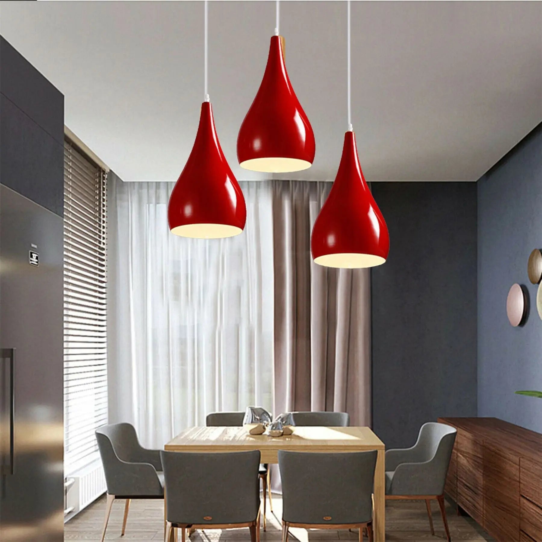 Triple Glow – 3 Head Cluster Pendant Light Hanging Ceiling Lamp Sangria Angel